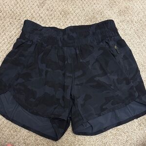 Lululemon Athletica Black Camouflage Athletic Shorts